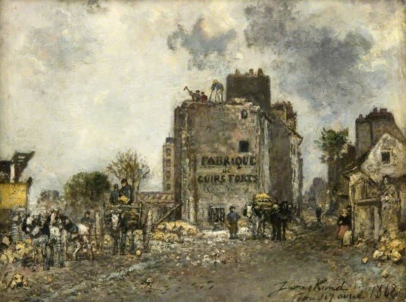 Paris, Demolition of the Rue des Francs-Bourgeois - Johan Jongkind