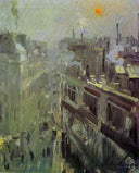 Paris by Konstantin Korovin — hand-painted architectural oil painting reproduction on canvas