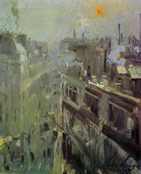 Paris by Konstantin Korovin — hand-painted architectural oil painting reproduction on canvas