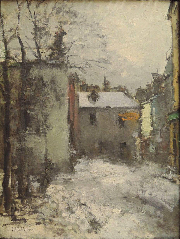 Paris, Montmartre, la Place du Tertre, l'hiver