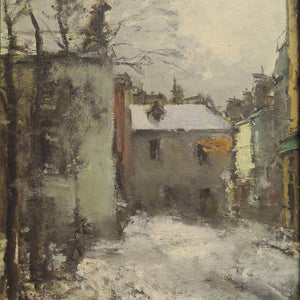 Paris, Montmartre, la Place du Tertre, l'hiver