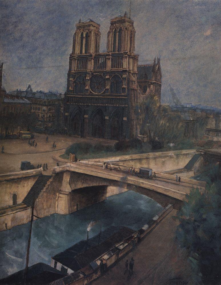 Paris.Notre-Dame - Kuzma Petrov-Vodkin