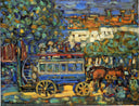Paris Omnibus by Maurice Prendergast — hand-painted abstract oil painting reproduction on canvas