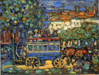 Paris Omnibus by Maurice Prendergast — hand-painted abstract oil painting reproduction on canvas