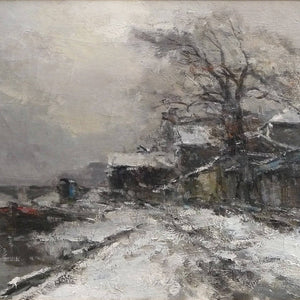 Paris, Quais de la Seine sous la Neige