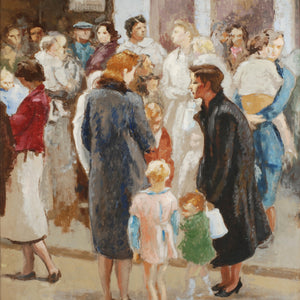 Paris Under Occupation, the Line for Milk