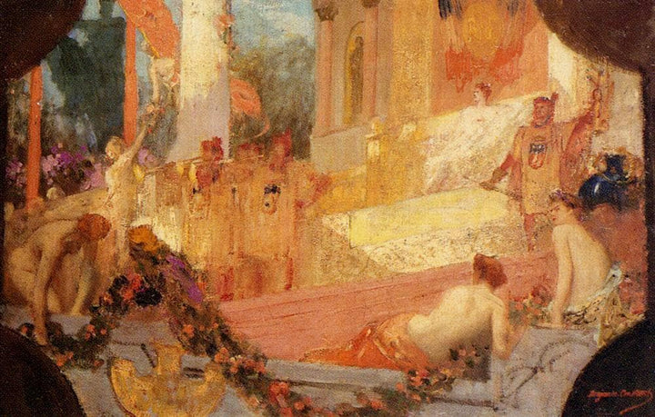 Paris Welcoming the World by Benjamin Constant — hand-painted abstract oil painting reproduction on canvas