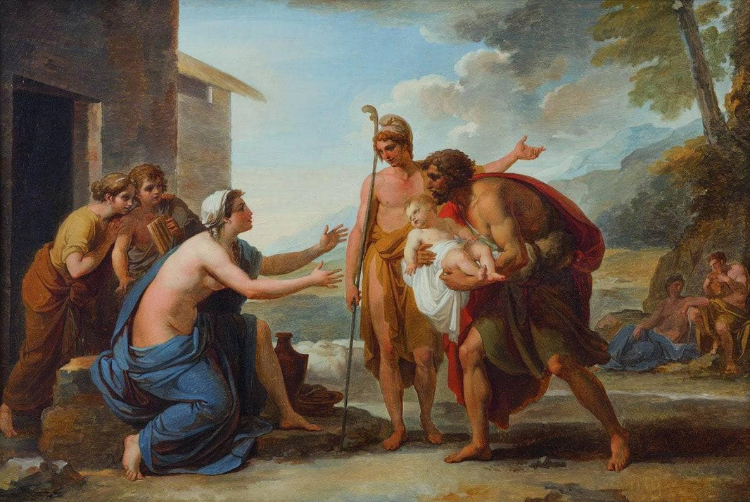 Paris with the shepherds (Paris saved by Agelaus) by Vincenzo Camuccini — hand-painted cultural oil painting reproduction on canvas