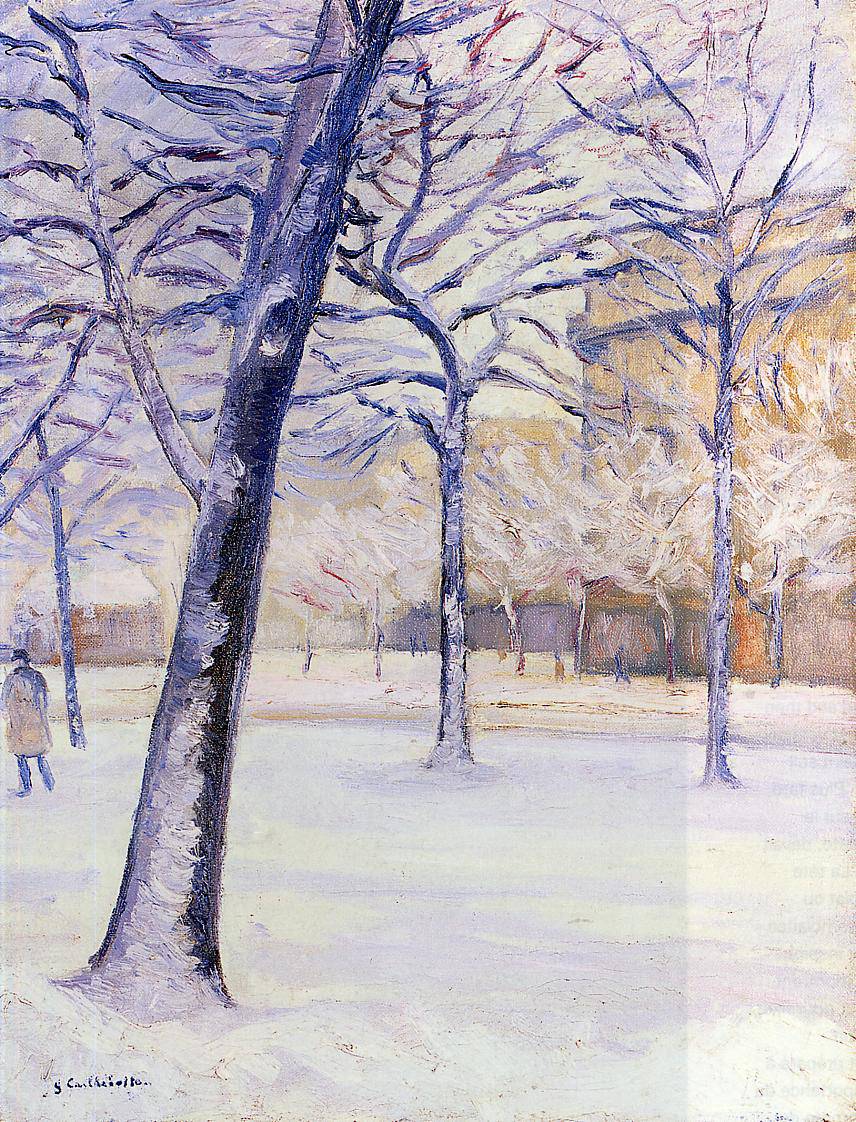 Park in the Snow - Gustave Caillebotte