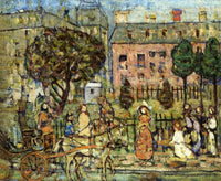 Park, Naples by Maurice Prendergast — hand-painted botanical oil painting reproduction on canvas