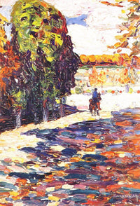 Park of St. Cloud with horseman by Wassily Kandinsky — hand-painted animal oil painting reproduction on canvas