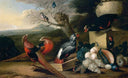 Parkland Setting with Birds by Tobias Stranover — life oil painting wall art, Baroque