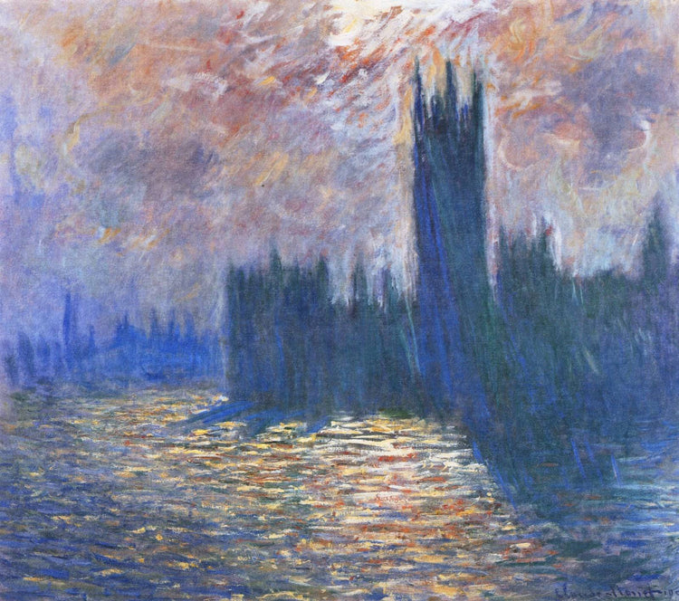 Parliament, Reflections on the Thames - Claude Monet