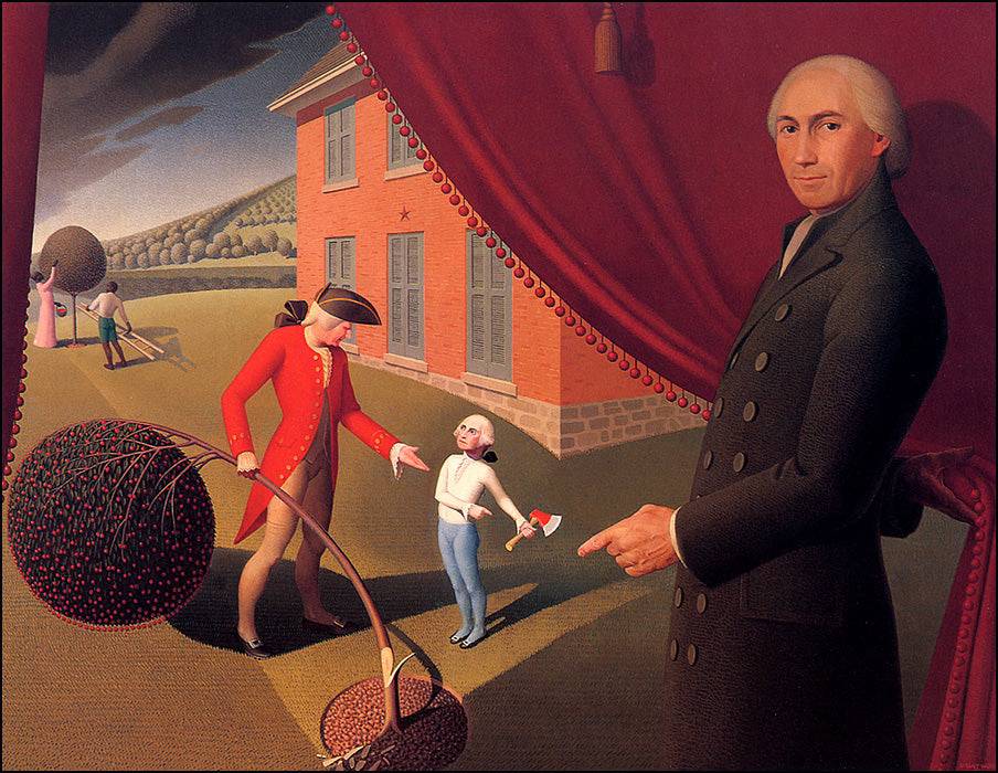 Parson Weems' Fable - Grant Wood