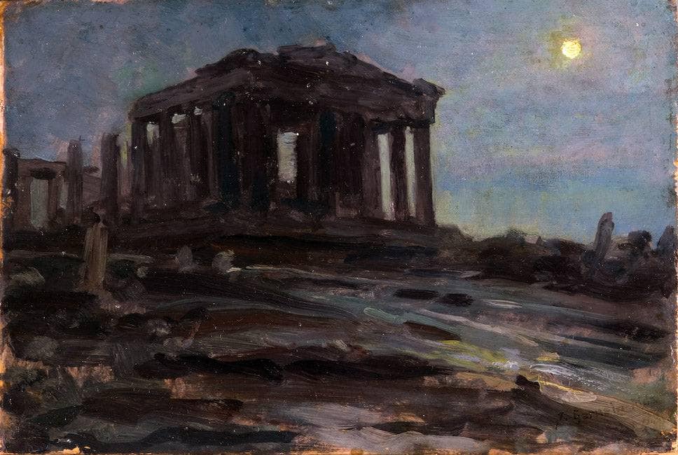 Partenón by José Garnelo — hand-painted architectural oil painting reproduction on canvas