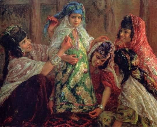 Party Costume by Nasreddine Dinet — hand-painted portrait oil painting reproduction on canvas