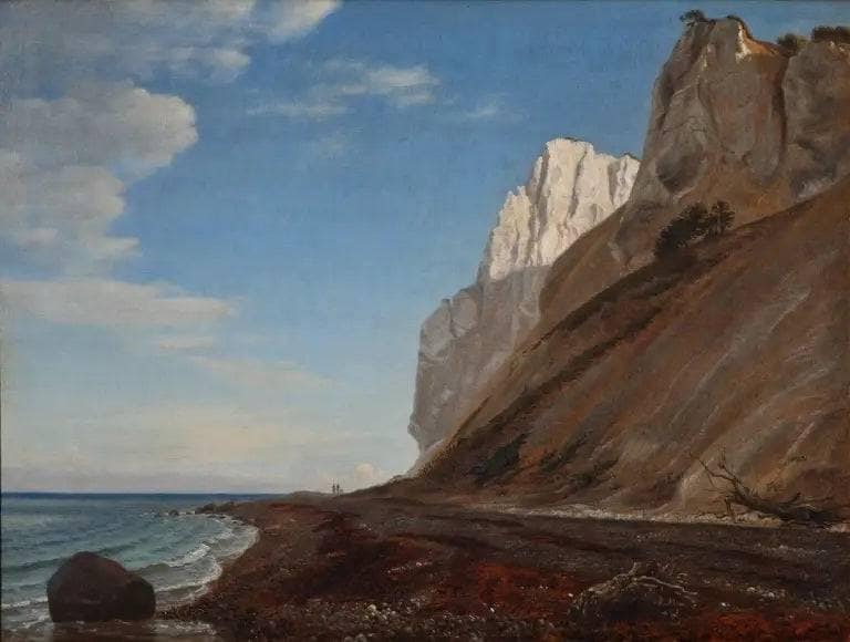 Party from Møns Klint by P. C. Skovgaard — hand-painted landscape oil painting reproduction on canvas