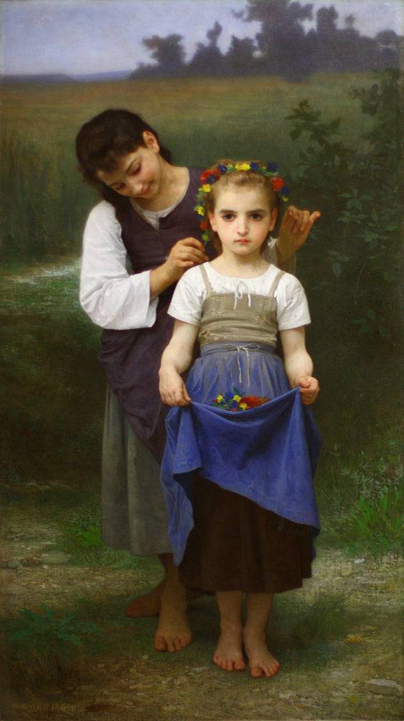Parure des Champs by William-Adolphe Bouguereau — hand-painted portrait oil painting reproduction on canvas