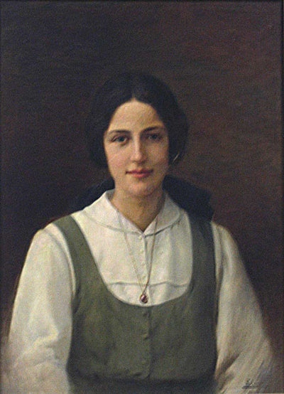 Portrait of a girl in hallway