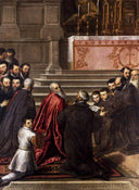 Pasquale Cicogna in the Church of the Crociferi Receives News of His Election to the Dogeship by Palma il Giovane — group oil painting wall art, Mannerism Late Renaissance