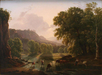 Passage at the ford by Hendrik Voogd — oil painting reproduction