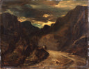 Passing by on the Other Side by Alexandre-Gabriel Decamps — rock oil painting wall art, Romanticism