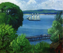 Passing Schooner by John French Sloan — ships oil painting wall art, Realism