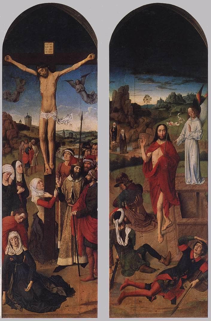 Passion Altarpiece (side wings) by Dirk Bouts — hand-painted cultural oil painting reproduction on canvas