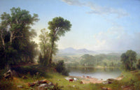 Pastoral Landscape by Asher Brown Durand — hand-painted botanical oil painting reproduction on canvas