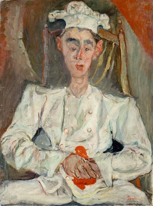 Pastry Cook with Red Handkerchief by Chaim Soutine — hand-painted portrait oil painting reproduction on canvas