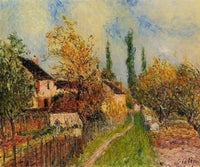 Path at Sablons by Alfred Sisley — hand-painted architectural oil painting reproduction on canvas