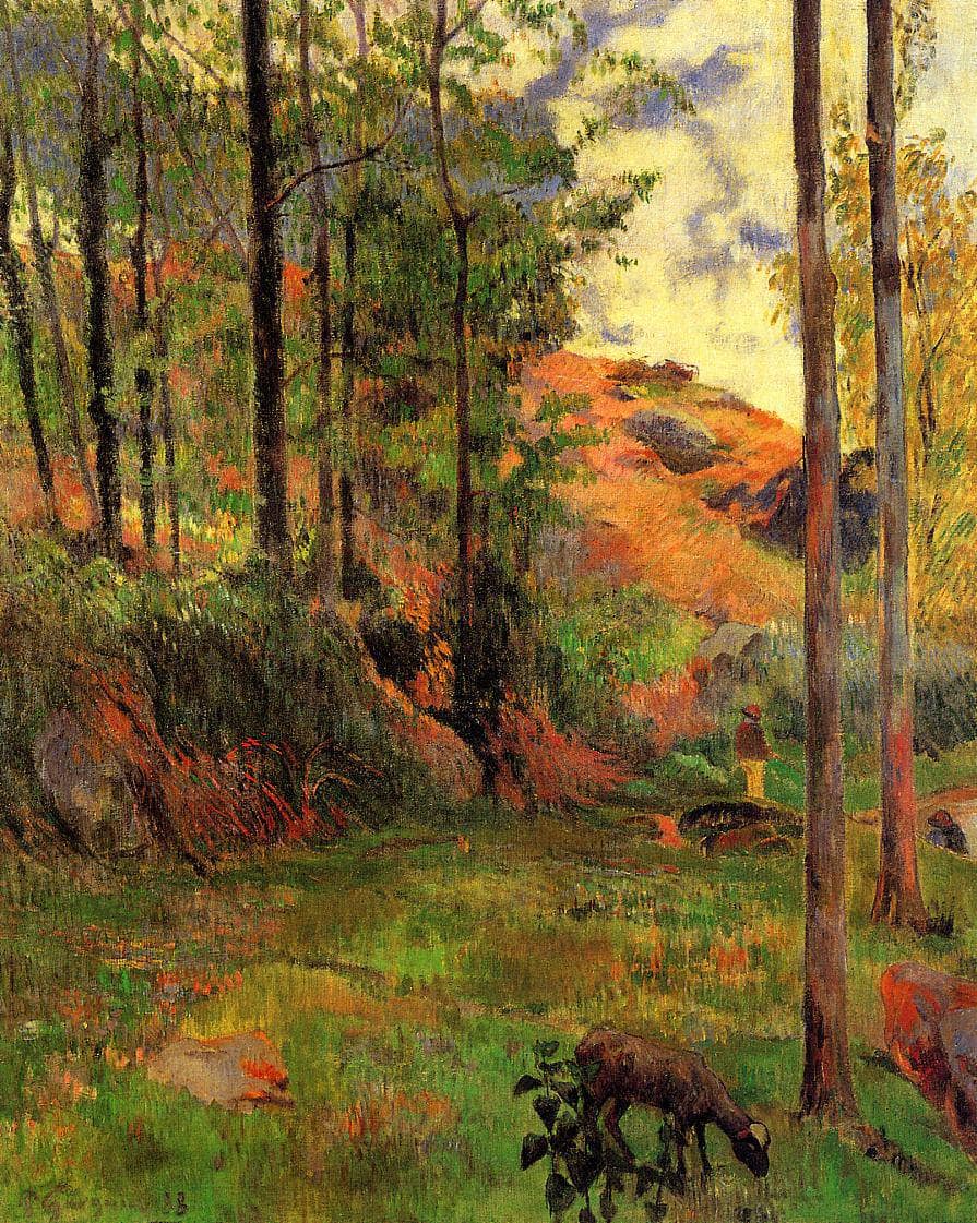 Path down to the Aven by Paul Gauguin — hand-painted animal oil painting reproduction on canvas