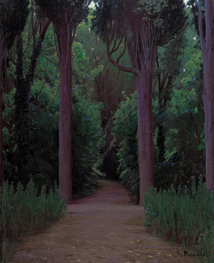 Path in a Park by Santiago Rusinol — hand-painted landscape oil painting reproduction on canvas