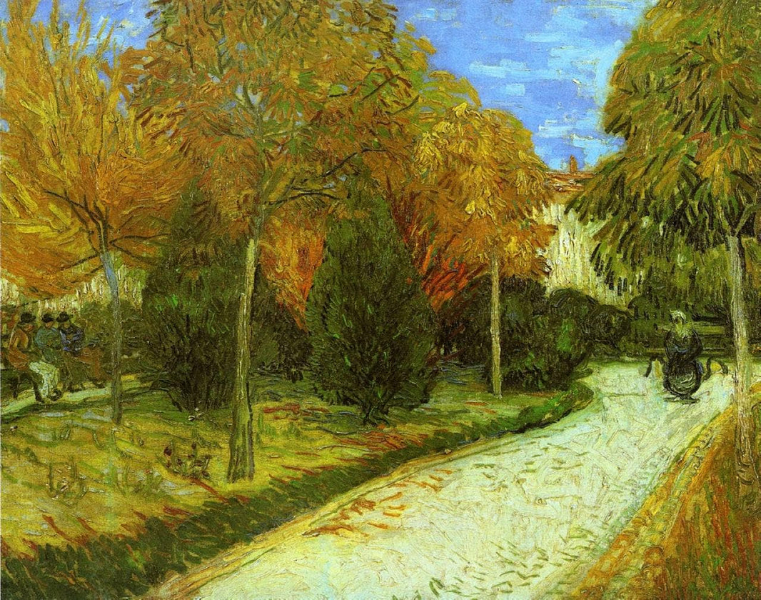 Path in the Park at Arles by Vincent van Gogh — hand-painted botanical oil painting reproduction on canvas