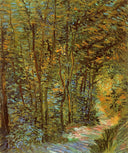 Path in the Woods by Vincent van Gogh — forest oil painting wall art, Neo Impressionism