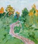 Path by Isaac Levitan — hand-painted botanical oil painting reproduction on canvas