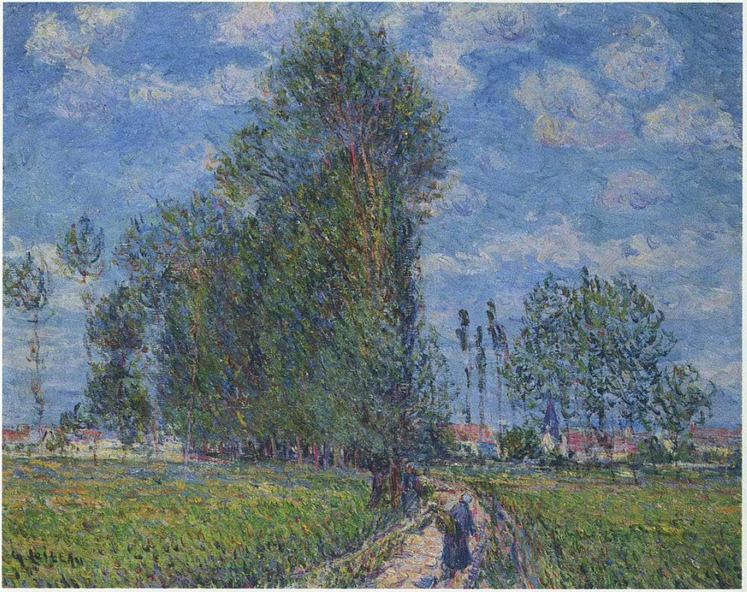 Path near Saint Cyr Vaudreuil by Gustave Loiseau — hand-painted botanical oil painting reproduction on canvas