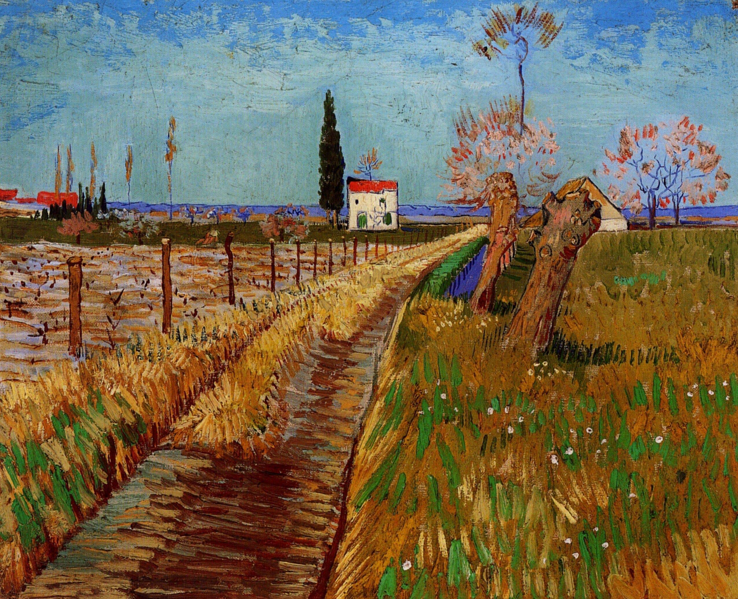 Path Through a Field with Willows - Vincent van Gogh