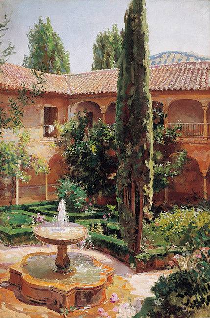 Patio De La Alhambra - José Garnelo