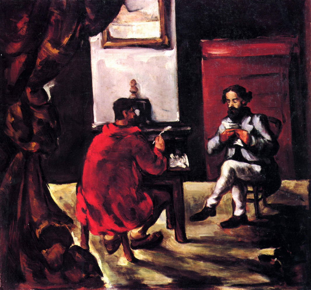 Paul Alexis Reading at Zola's House by Paul Cezanne — hand-painted portrait oil painting reproduction on canvas