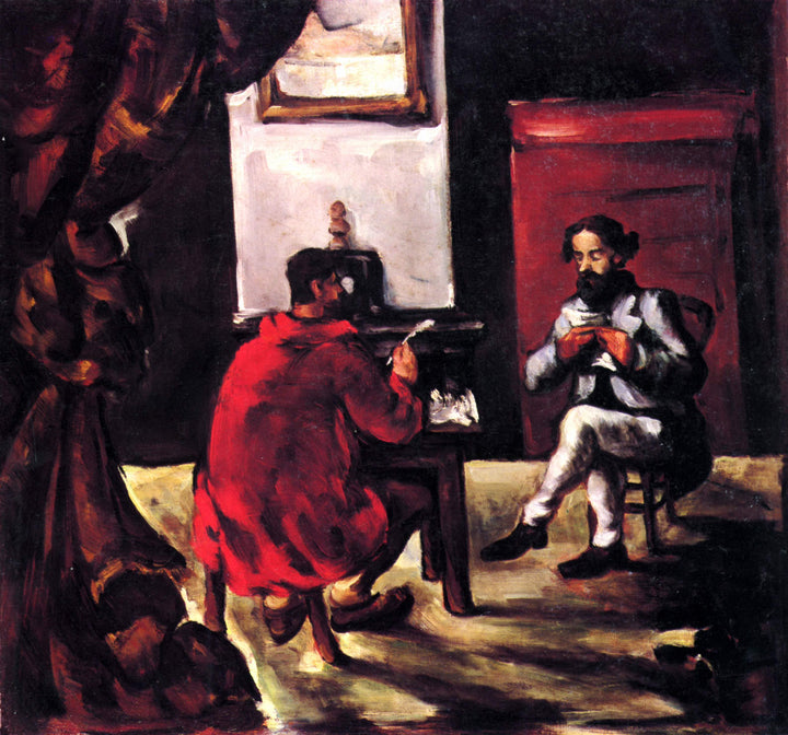 Paul Alexis Reading at Zola's House by Paul Cezanne — hand-painted portrait oil painting reproduction on canvas