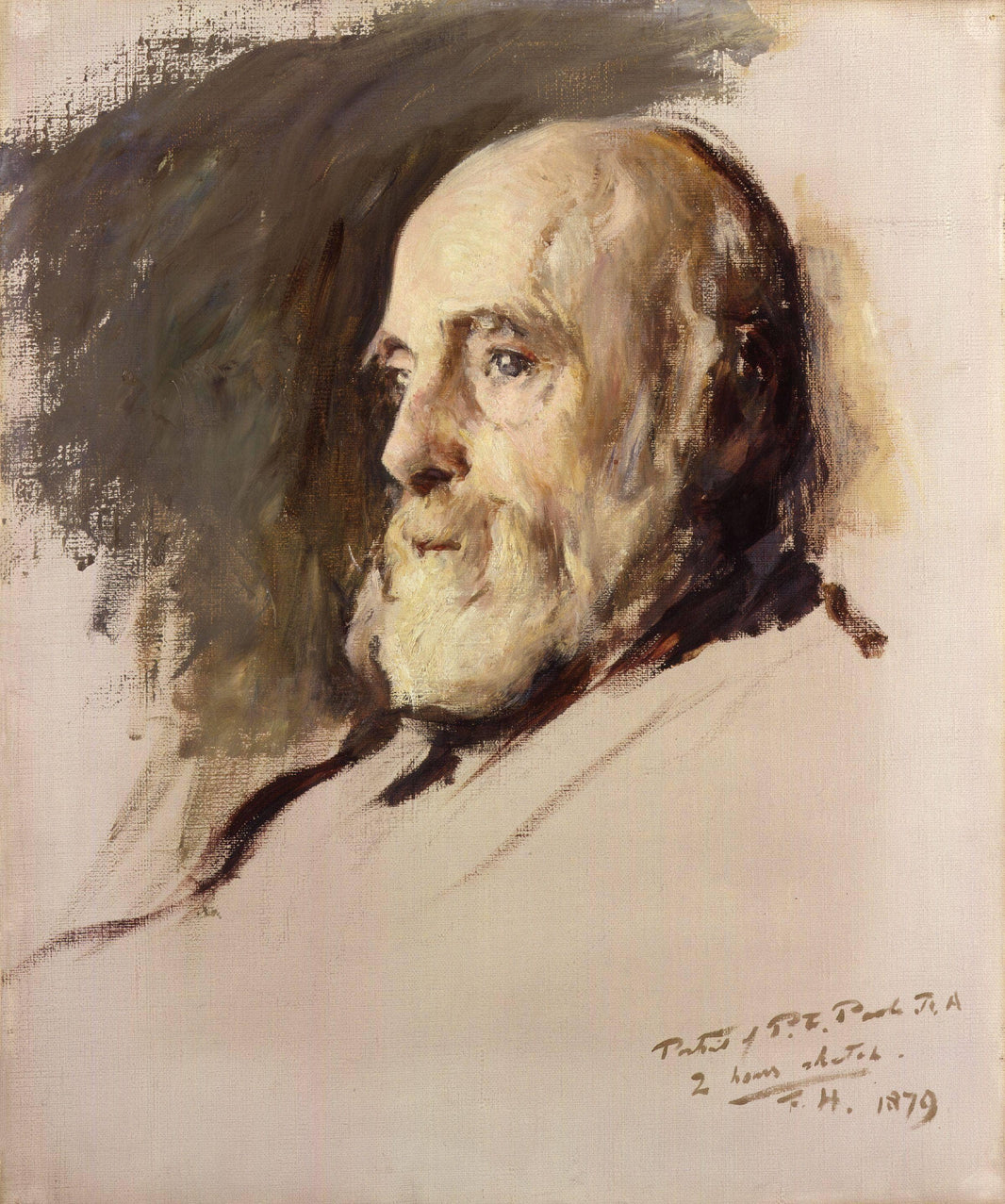 Paul Falconer Poole, British genre painter by Frank Holl — hand-painted portrait oil painting reproduction on canvas