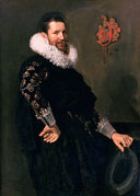 Paulus van Beresteyn by Frans Hals — male oil painting wall art, Baroque