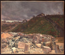 Paysage À La Charrette by Maximilien Luce — rock oil painting wall art, Impressionism