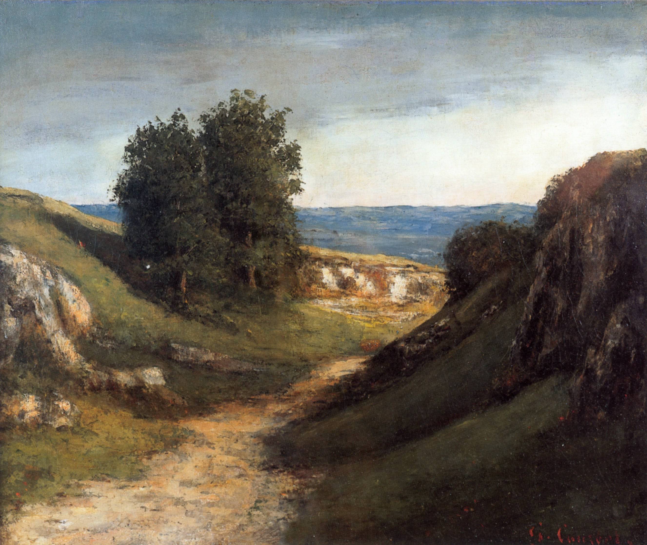 Paysage Guyere - Gustave Courbet