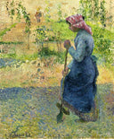 Paysanne Couchant by Camille Pissarro — hand-painted landscape oil painting reproduction on canvas