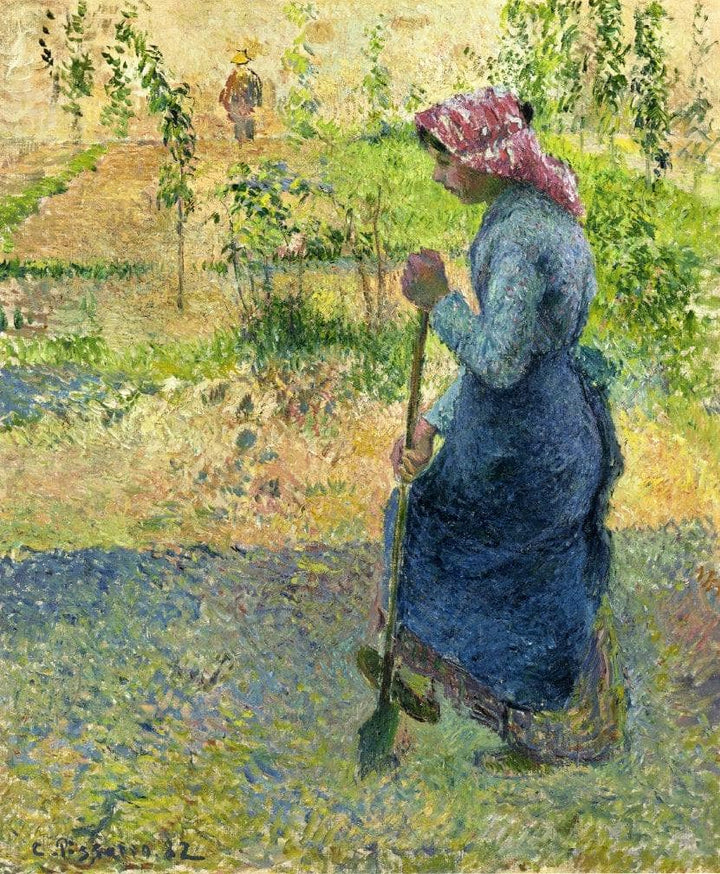Paysanne Couchant by Camille Pissarro — hand-painted landscape oil painting reproduction on canvas