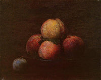 Peaches and a Plum by Henri Fantin-Latour — hand-painted photography oil painting reproduction on canvas