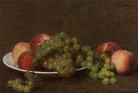 Peaches and Grapes by Henri Fantin-Latour — hand-painted photography oil painting reproduction on canvas