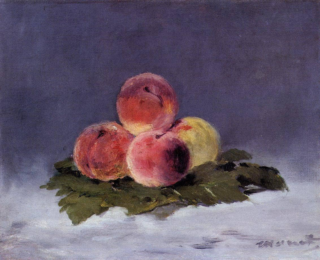 Peaches by Edouard Manet — hand-painted photography oil painting reproduction on canvas